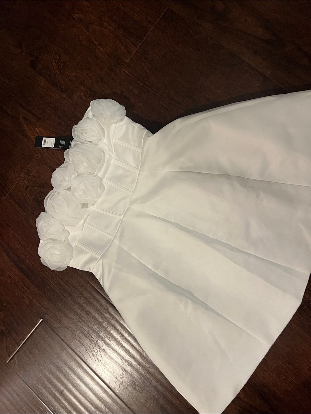 Fashion Nova White Floral Rosette Mini Dress